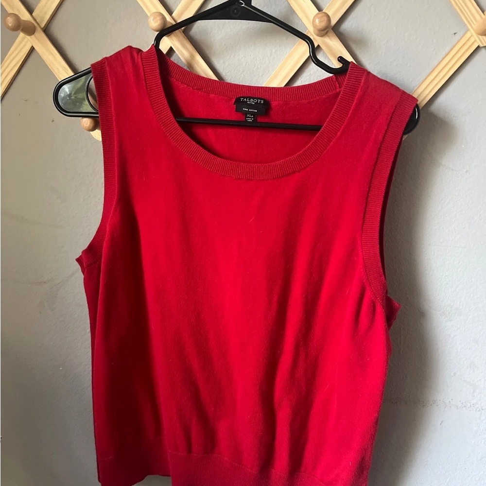 Talbots Bold Red Tank Top